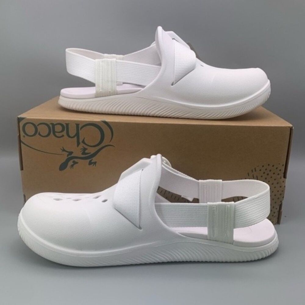 Chaco Women's Chillos 'White' Clogs Sandals Slides Shoes - Size: 8 - Picture 3 of 14